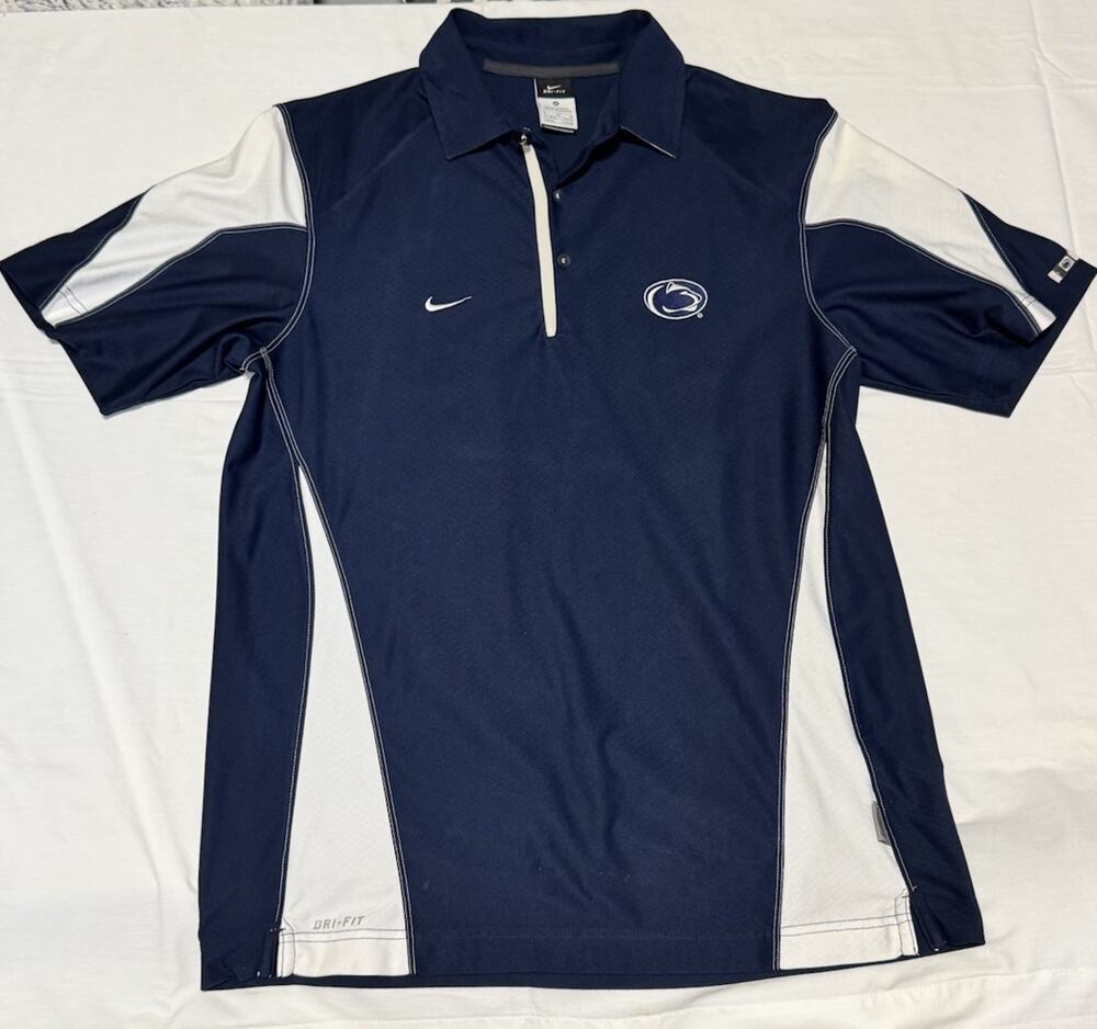 Penn State Nittany Lions Nike Dri-Fit Polo Men's Navy Used Med A116